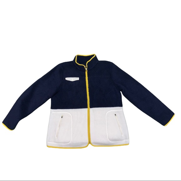 Talbots XL Plush Sherpa Colour Block Zip Up Sweatshirt Jacket Coat - Picture 2 of 10